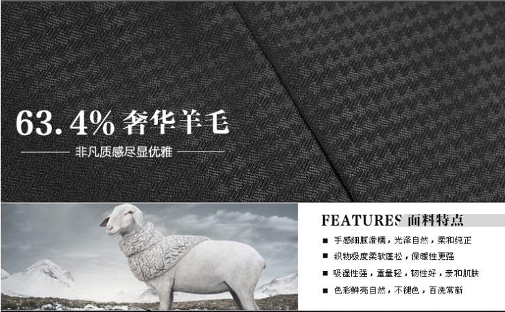 太平鸟羊毛面料 西服套装  便宜卖_3