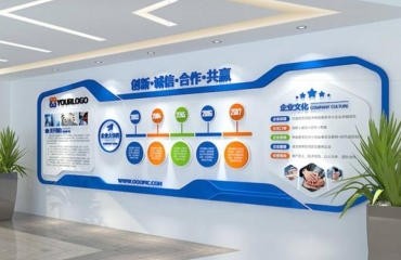 南昌公司办公大楼大型文化墙设计制作安装_5