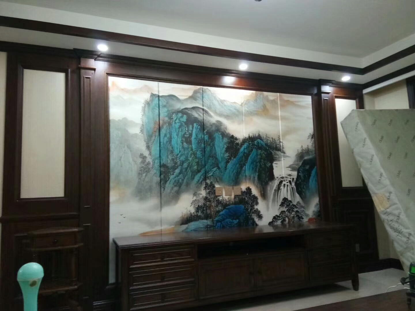 江西南昌家工装店面装修壁画软包硬包背景墙