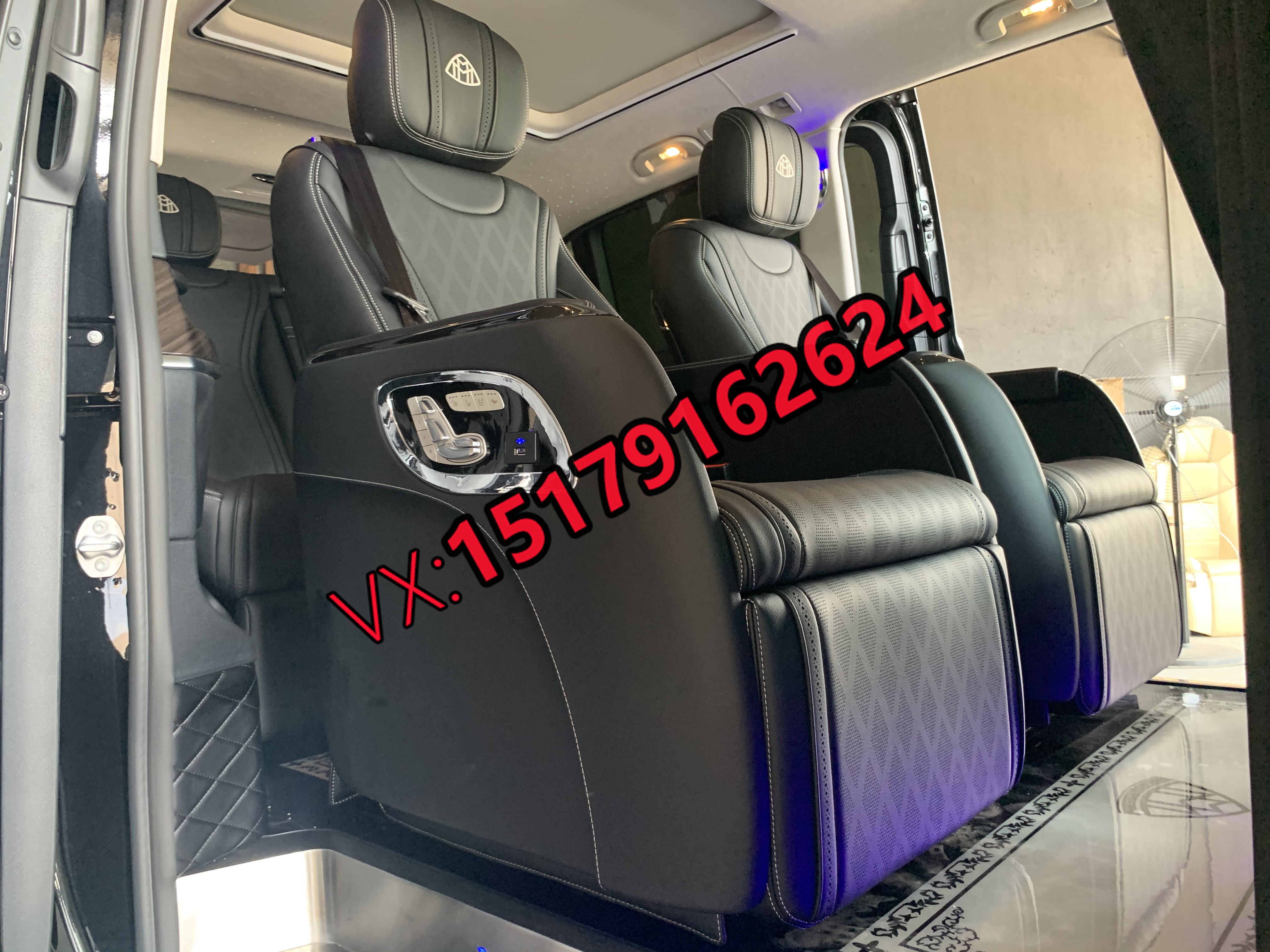 奔驰V260内饰改装触摸屏幕航空座椅沙发_4