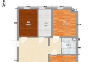 新建区兴国路250号2室2厅91平米78万元_3