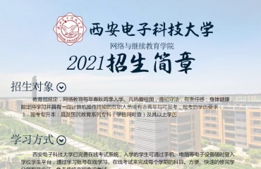 西安电子科技大学2021招生简章_1