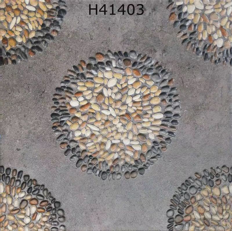 鹅卵石瓷砖仿古砖400x400防滑地砖_3