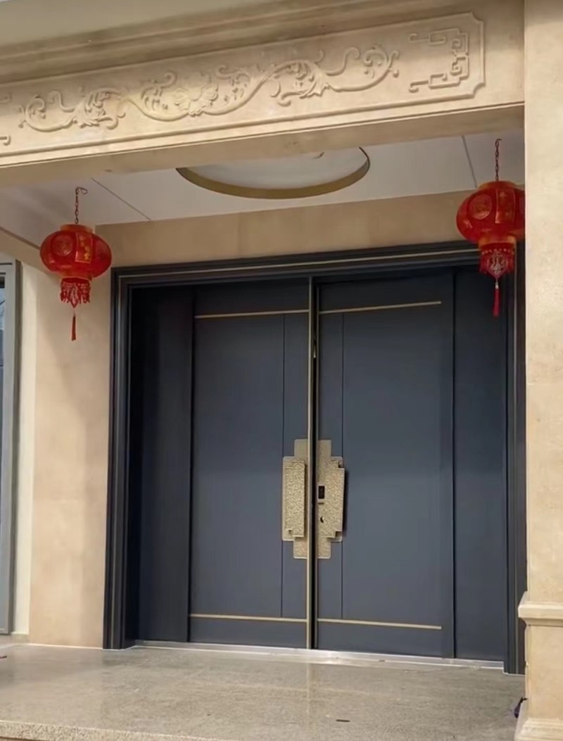 铜门铸铝门防盗门定制，院子门 围墙护栏_8
