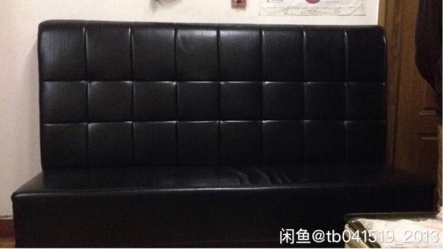 全新沙发280元一个小型黑色真皮沙发