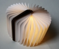 LED创意书本灯环保纸雕折叠翻页可变