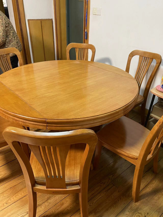 高档家用多功能实木餐桌椅一套低价_6