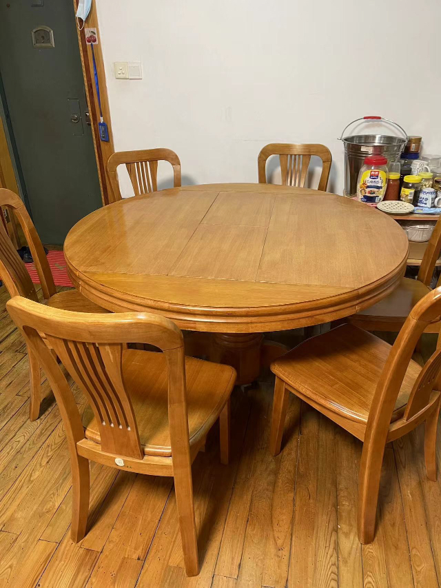 高档家用多功能实木餐桌椅一套低价_5